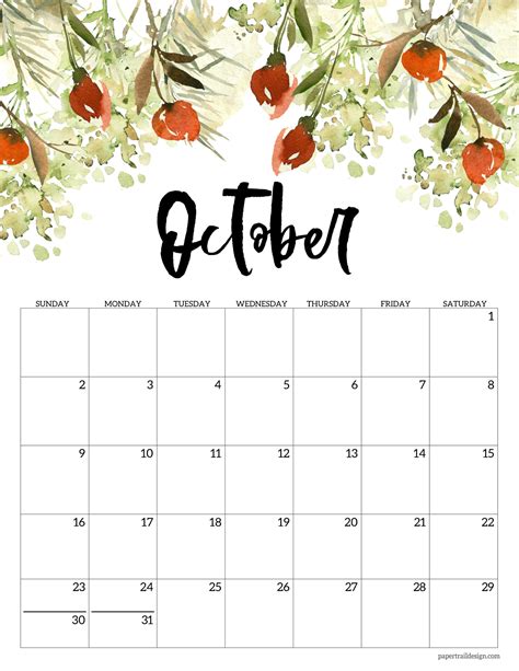 October 2022 Calendar Aesthetic